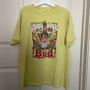 Oversized graphic tee; Budweiser t-shirt